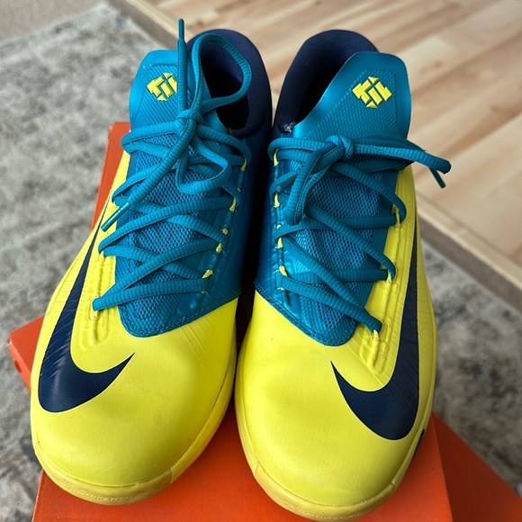 Nike KD VI (GS) 6Y Sonic Yellow/Mid Navy. - Picture 2 of 6
